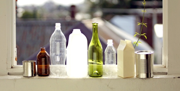 Cans, bottles & cartons - all recyclable